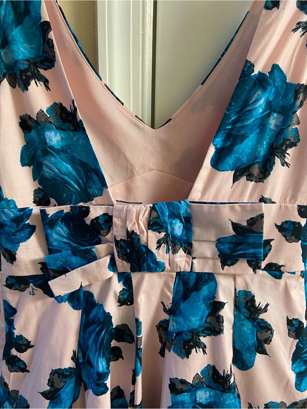 Betsey Johnson pink fit and flare floral party mini dress sleeveless Sz 10 - Picture 9 of 11